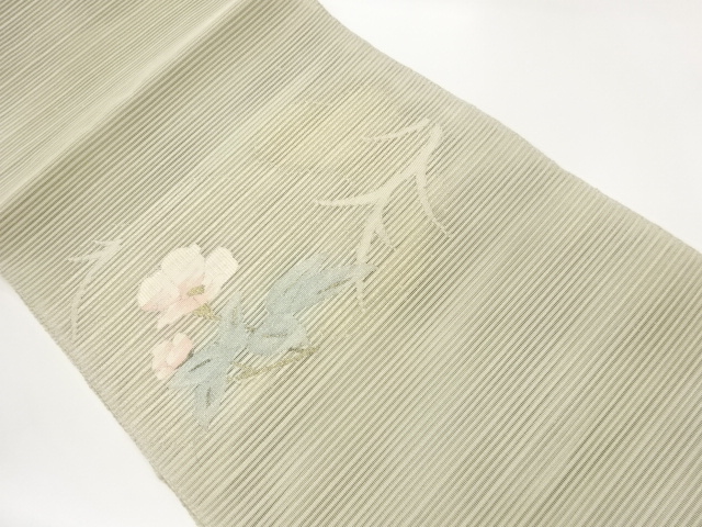 JAPANESE NAGOYA OBI FOR SUMMER / WOVEN FLOWER